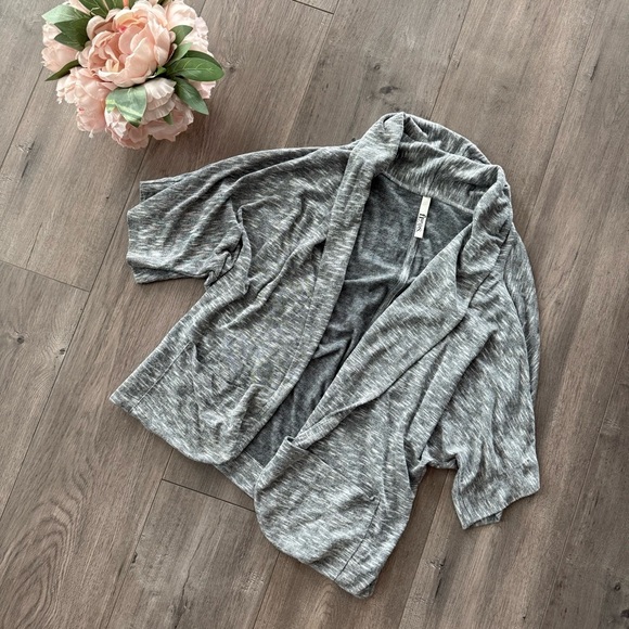 New Anthropologie fLuXuS Heather Grey Oversized Cardigan - Picture 2 of 5